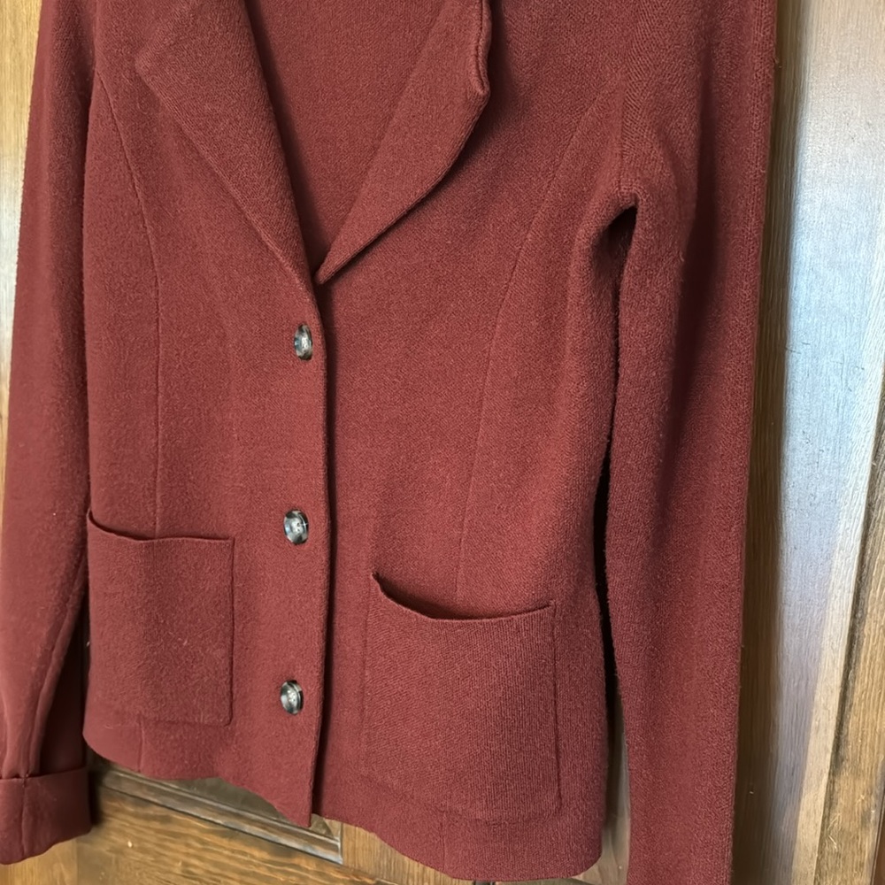 Adrienne Vittadini Rust Colored Button Cardigan S… - image 4